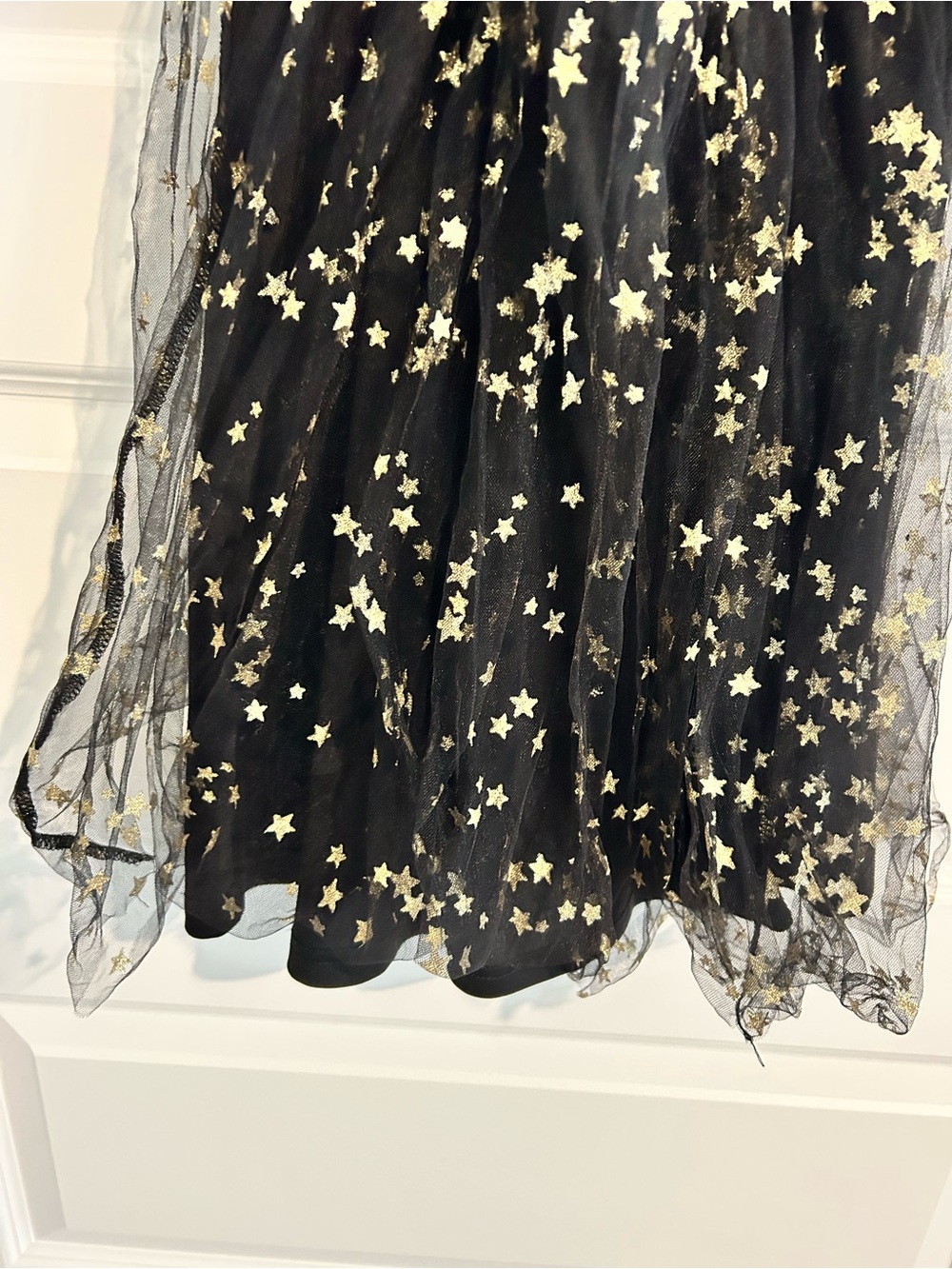 Lulus Favorite Moment Gold and Black Star Print Skater Dress Size S - Picture 14 of 15
